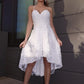 A-Line/Princess Sweetheart Lace Ruffles Sleeveless Asymmetrical Homecoming Dresses DEP0004434