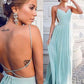 A-Line Spaghetti Straps Sleeveless Floor-Length With Ruched Chiffon Dresses DEP0002142