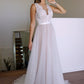 A-Line/Princess Tulle Lace Scoop Sleeveless Sweep/Brush Train Wedding Dresses DEP0006028