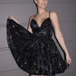 A-Line/Princess Lace Ruffles V-neck Sleeveless Short/Mini Homecoming Dresses DEP0004361