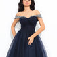 Ball Gown Off-the-Shoulder Beading Sleeveless Long Net Quinceanera Dresses DEP0002141