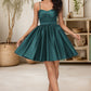 Lily A-line Sweetheart Short/Mini Satin Homecoming Dress DEP0020497