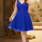 Kayden A-line V-Neck Knee-Length Chiffon Lace Homecoming Dress DEP0020589