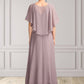 Yasmin A-Line V-neck Floor-Length Chiffon Mother of the Bride Dress With Ruffle DE126P0015026