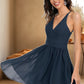 Jamya A-line V-Neck Short/Mini Chiffon Lace Homecoming Dress DEP0020502