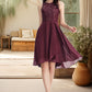 Riley A-line Scoop Asymmetrical Chiffon Lace Homecoming Dress With Sequins DEP0020516