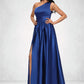 Karla Ball-Gown/Princess One Shoulder Floor-Length Satin Prom Dresses DEP0022201