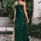 Daniela Trumpet/Mermaid One Shoulder Sweep Train Sequin Prom Dresses With Sequins DEP0022226