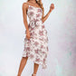 Amirah Floral Print Asymmetrical Elegant A-line Chiffon Asymmetrical Dresses DEP0022338