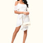 Jill Sheath/Column Off the Shoulder Asymmetrical Chiffon Cocktail Dress With Cascading Ruffles DEP0022460