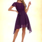 Deborah Cascading Ruffles Asymmetrical Elegant A-line Chiffon Ankle-Length Dresses DEP0022494