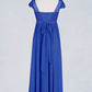 Meghan A-Line Pleated Chiffon Floor-Length Junior Bridesmaid Dress Royal Blue DEP0022863