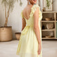 Hazel A-line V-Neck Short/Mini Chiffon Homecoming Dress With Ruffle DEP0020474
