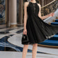 Tara A-line Scoop Knee-Length Chiffon Lace Homecoming Dress DEP0020518