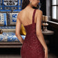 Fiona Bodycon One Shoulder Short/Mini Sequin Homecoming Dress With Sequins DEP0020490