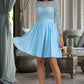 Penelope A-line Scoop Short/Mini Chiffon Lace Homecoming Dress DEP0020577