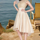 Ellie A-line Scoop Asymmetrical Lace Taffeta Tulle Homecoming Dress DEP0020592