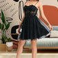 Carolyn A-line Sweetheart Short/Mini Tulle Homecoming Dress With Sequins DEP0020467