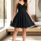 Nadia A-line V-Neck Short/Mini Tulle Homecoming Dress With Sequins DEP0020462