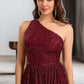 Yazmin A-line One Shoulder Short/Mini Sequin Homecoming Dress With Sequins DEP0020485
