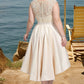 Ellie A-line Scoop Asymmetrical Lace Taffeta Tulle Homecoming Dress DEP0020592