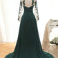 Yazmin A-Line/Princess Chiffon Applique Sweetheart Long Sleeves Sweep/Brush Train Mother of the Bride Dresses DEP0020438