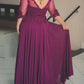 Sofia A-Line/Princess Chiffon Applique Scoop 3/4 Sleeves Floor-Length Mother of the Bride Dresses DEP0020289