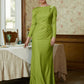 Kennedy Sheath/Column Jersey Ruched Scoop Long Sleeves Floor-Length Mother of the Bride Dresses DEP0020352