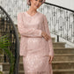 Akira Sheath/Column Silk like Satin Lace V-neck Sleeveless Knee-Length Mother of the Bride Dresses DEP0020369