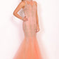 2024 High Neck Tulle With Applique Mermaid Prom Dresses Sweep Train