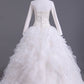 2024 Musilim Wedding Dresses A Line Sweetheart Organza With Beads & Applique