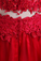 Hot Two Pieces Prom Dresses Tulle A Line With Applique Red