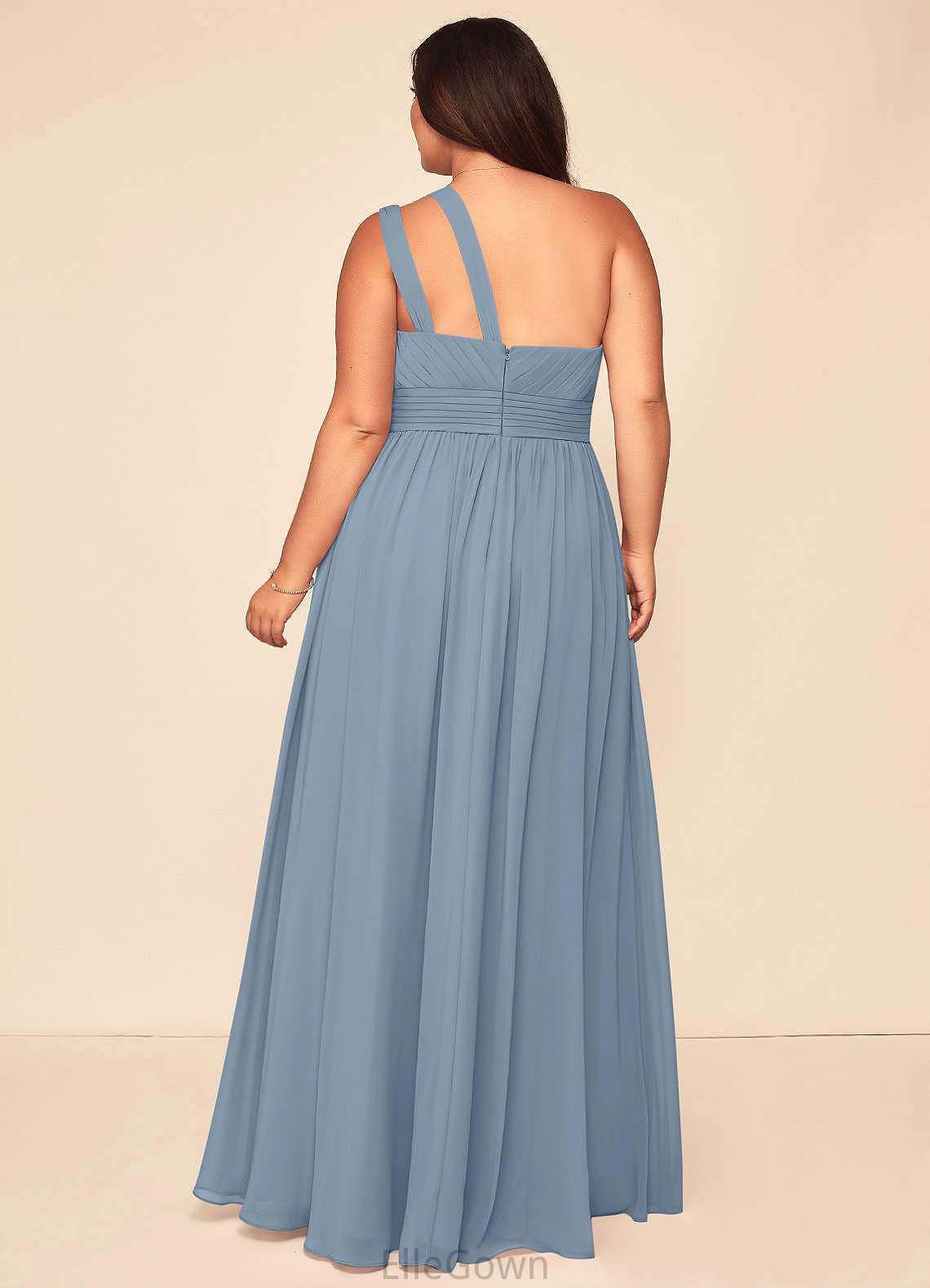 Judy Natural Waist Spaghetti Staps Sleeveless Floor Length A-Line/Princess Bridesmaid Dresses