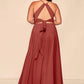Madyson Natural Waist Sleeveless Spaghetti Staps Floor Length A-Line/Princess Bridesmaid Dresses