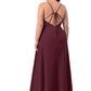 Aryana Sleeveless V-Neck Floor Length A-Line/Princess Empire Waist Bridesmaid Dresses
