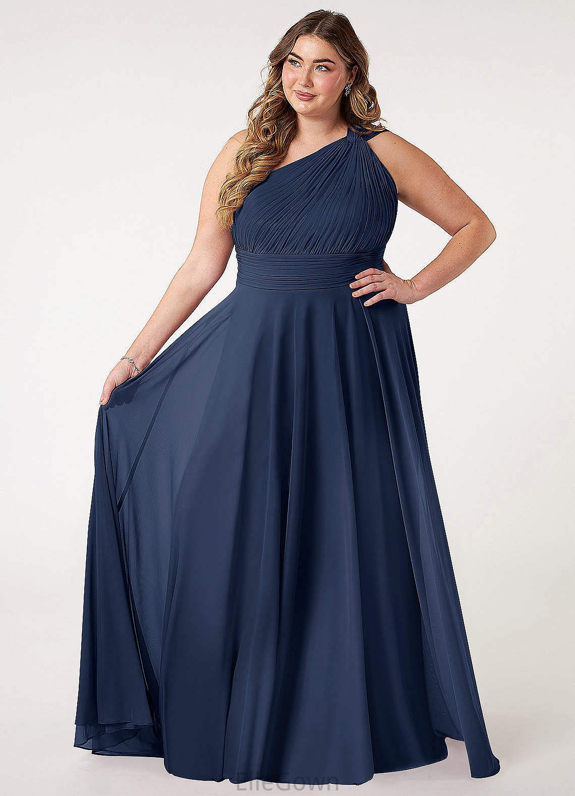 Denise Floor Length Sleeveless Natural Waist Scoop A-Line/Princess Bridesmaid Dresses