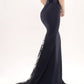 Modest Off The Shoulder Long Mermaid Black Prom Dresses Evening Dresses