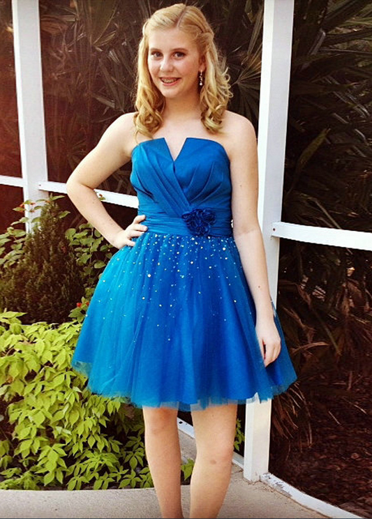 Sweetheart Sleeveless Tulle Homecoming Dresses Renee Royal Blue Pleated Ruched Short