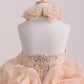 2024 Halter Organza With Beading Flower Girl Dresses Ball Gown Knee Length