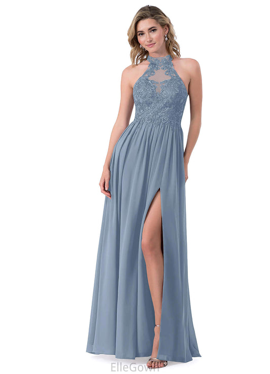 Elliana Spandex Sleeveless Off The Shoulder Floor Length Natural Waist Trumpet/Mermaid Bridesmaid Dresses
