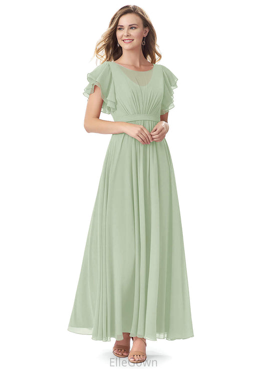 Juliette A-Line/Princess Scoop Floor Length Sleeveless Natural Waist Bridesmaid Dresses