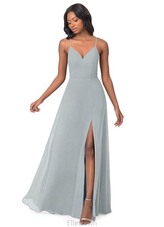 Kaylie Straps Floor Length A-Line/Princess Sleeveless Natural Waist Bridesmaid Dresses