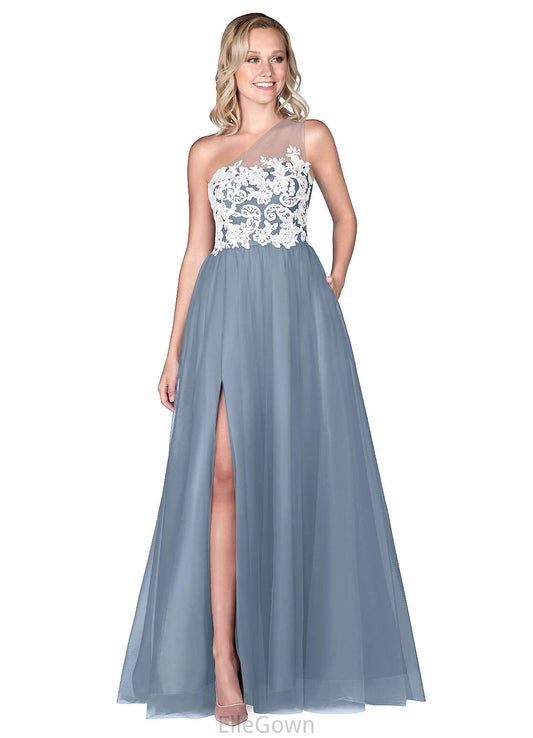Gwen Sleeveless Floor Length Spaghetti Staps Natural Waist A-Line/Princess Bridesmaid Dresses