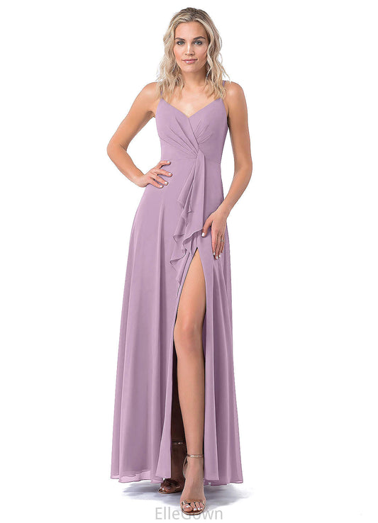 Jaelynn Natural Waist Sleeveless Spandex Off The Shoulder Floor Length Trumpet/Mermaid Bridesmaid Dresses