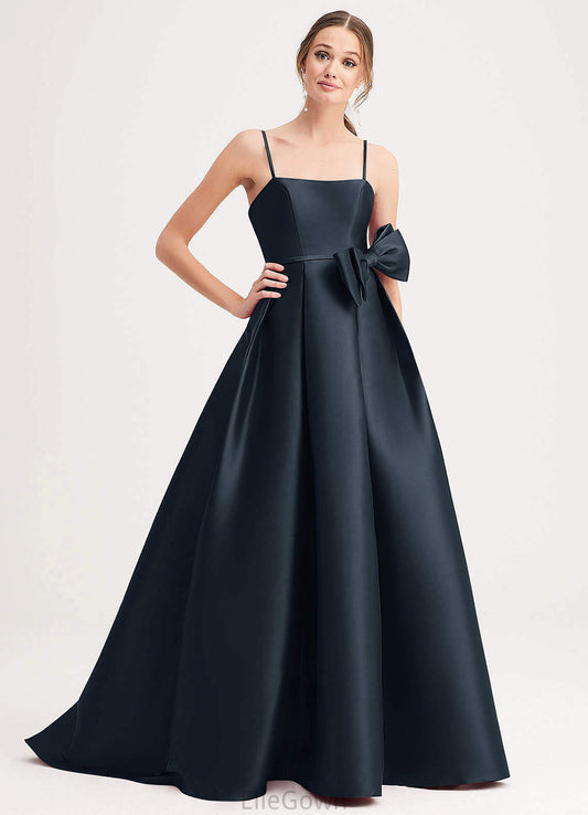 Irene Sleeveless V-Neck Floor Length Natural Waist A-Line/Princess Bridesmaid Dresses