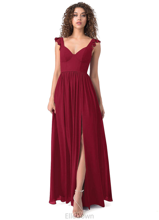 Alana A-Line/Princess Floor Length Natural Waist Scoop Sleeveless Bridesmaid Dresses