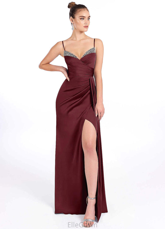 Sam Floor Length Sleeveless A-Line/Princess Natural Waist Straps Bridesmaid Dresses
