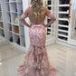 Mermaid Prom Dresses Tulle With Appliques And Beads