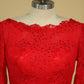 2024 Lace Scoop Mother Of The Bride Dresses Sheath 3/4 Length Sleeves