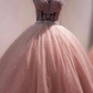 Ball Gown Prom Dress With Beads Floor Length Quinceanera SJSPMR2NGAT